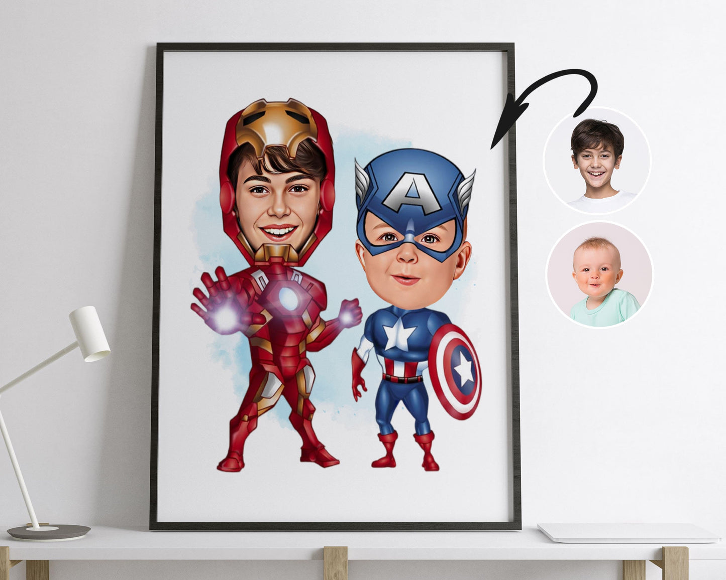 Personalised Super Hero Kids Caricature