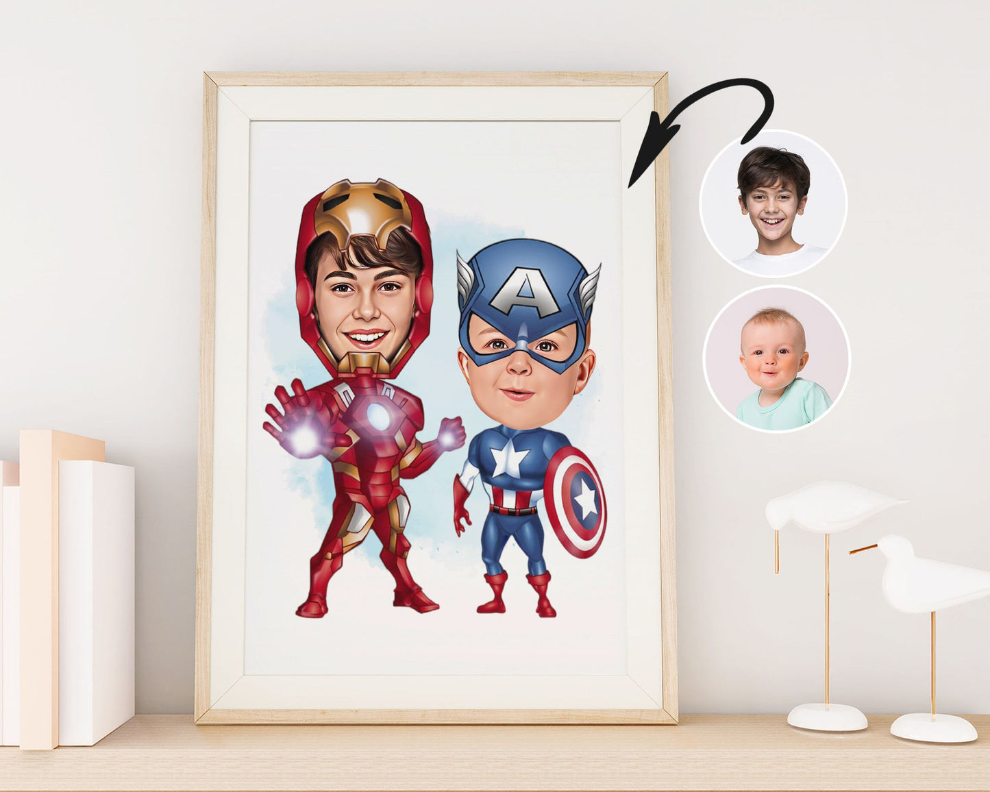 Personalised Super Hero Kids Caricature