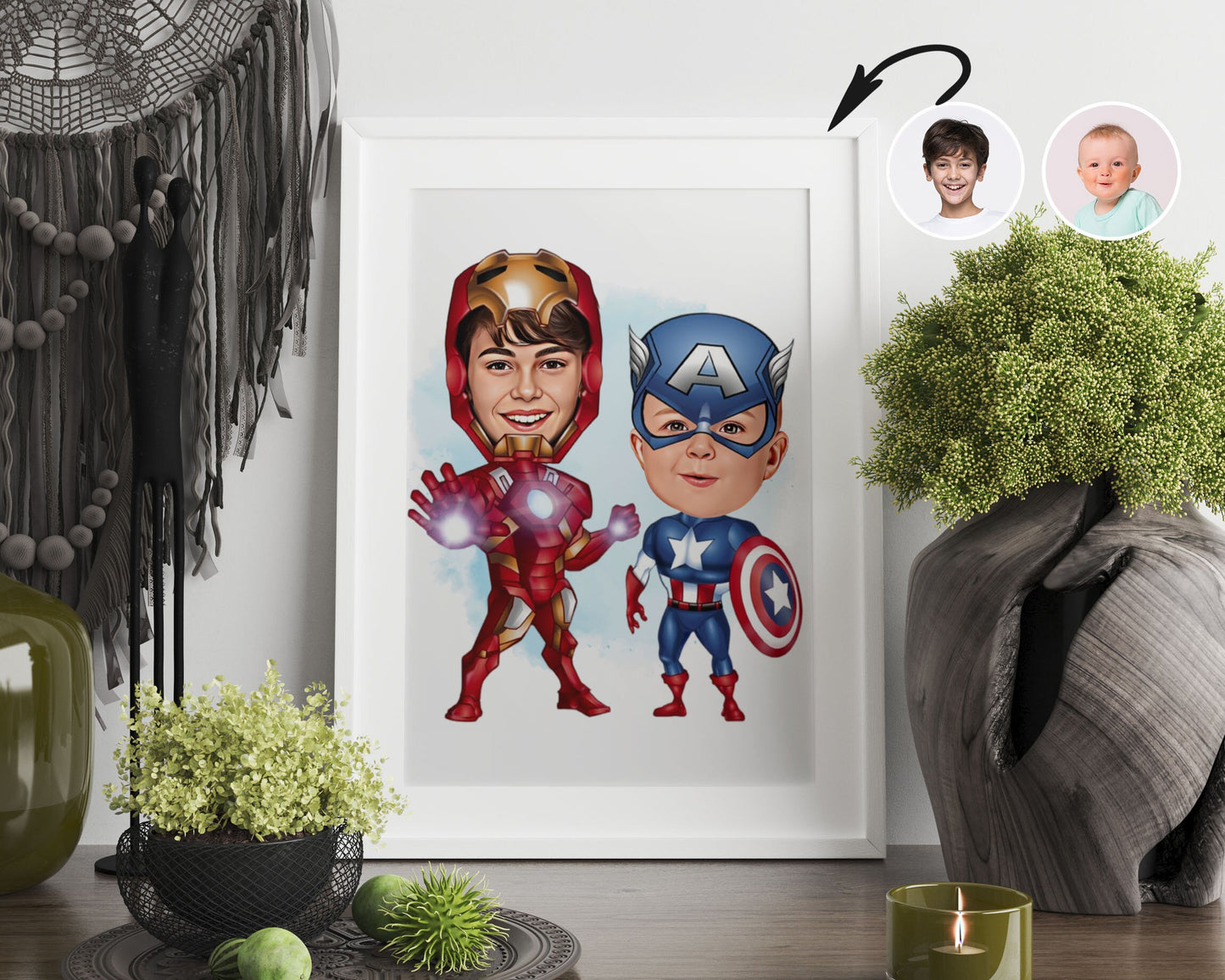 Personalised Super Hero Kids Caricature