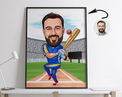 Personalised Baseball Caricature