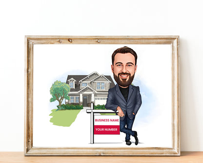 Personalised Realtor Caricature