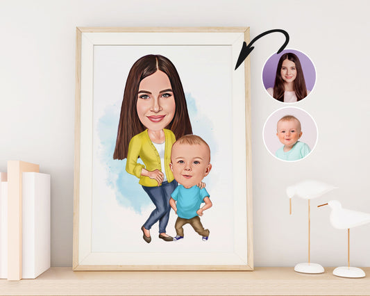 Personalised Family Caricature