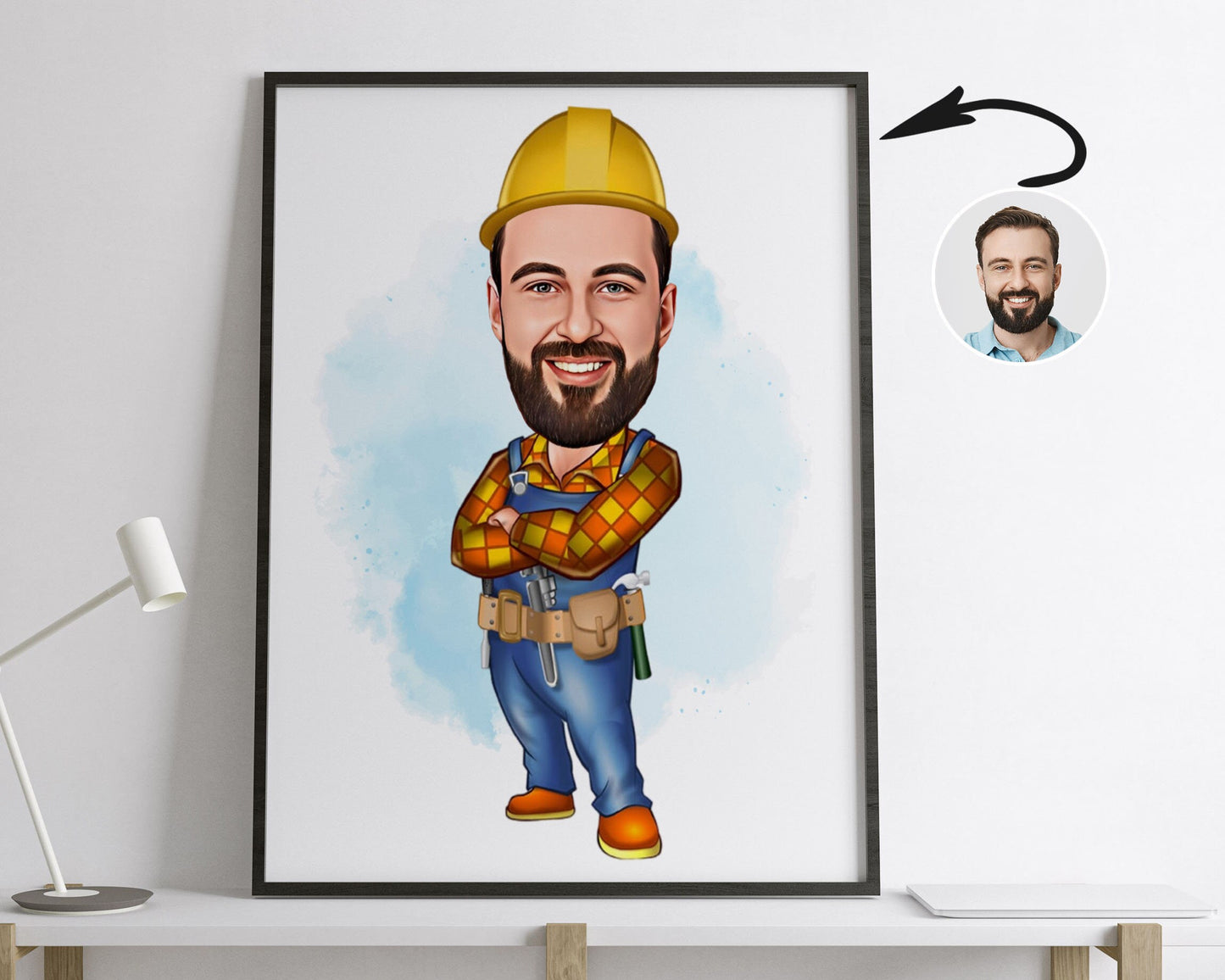 Personalised Carpenter Caricature