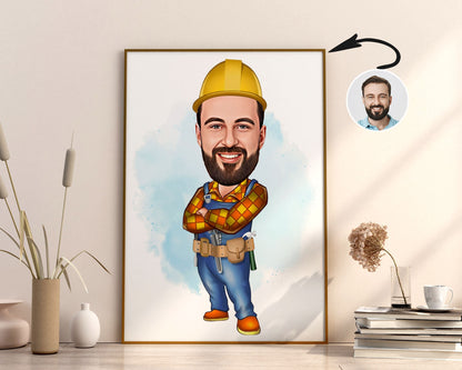 Personalised Carpenter Caricature