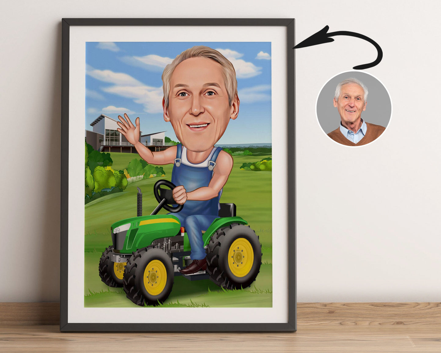 Personalised Farming Caricature