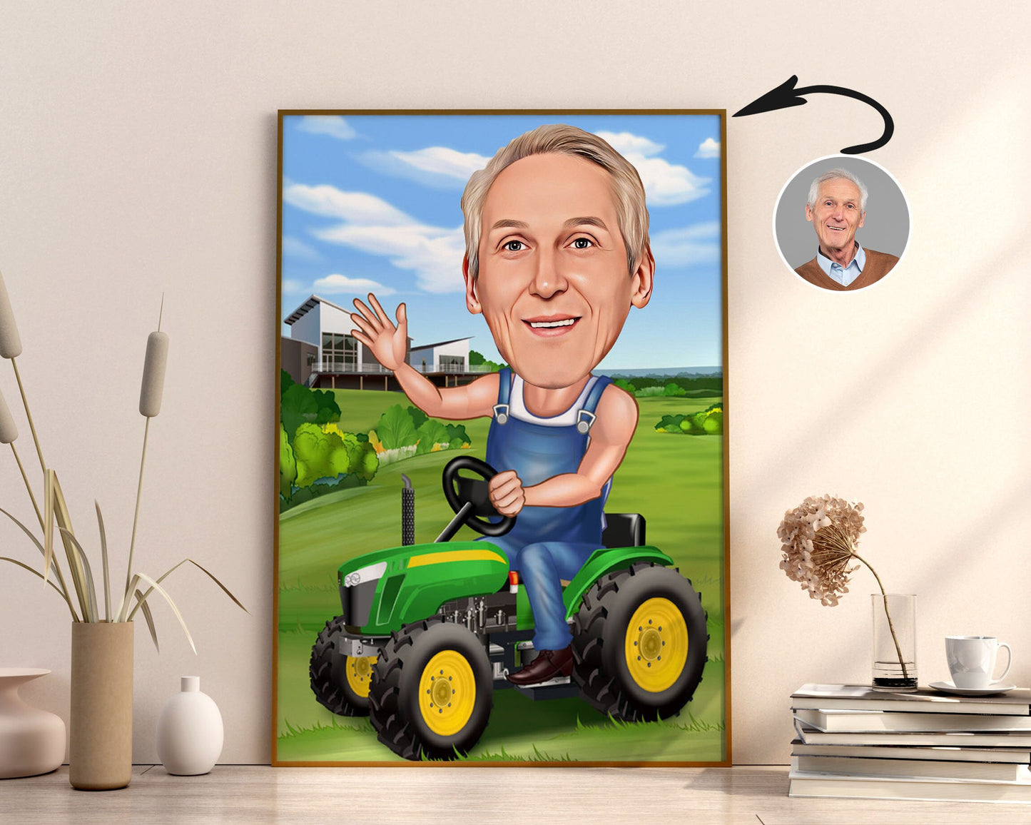 Personalised Farming Caricature