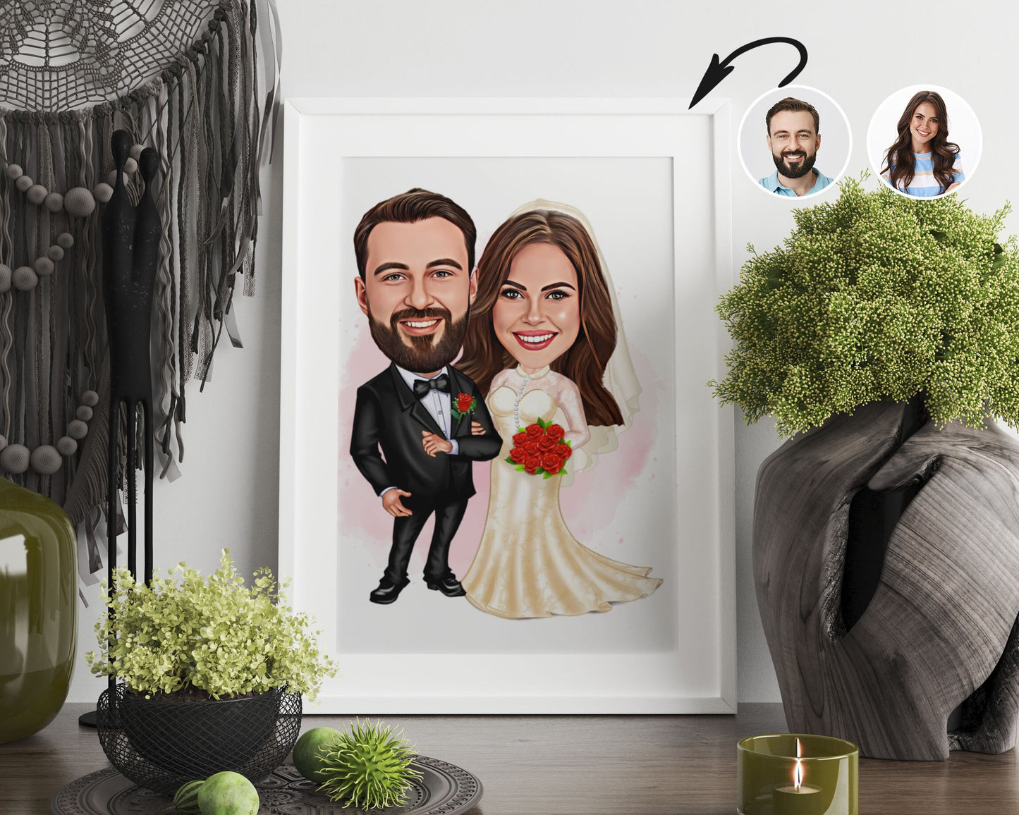 Personalised Wedding Caricature