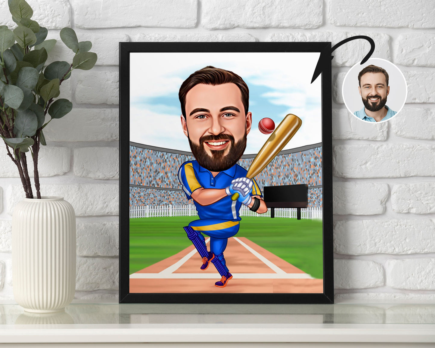 Personalised Baseball Caricature