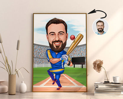 Personalised Baseball Caricature