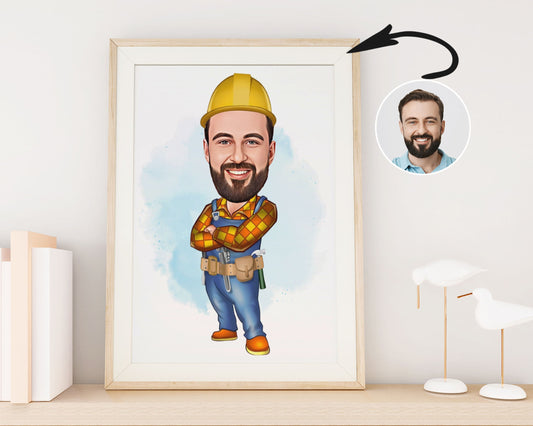 Personalised Carpenter Caricature