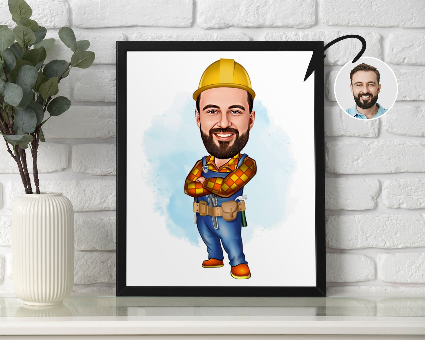 Personalised Carpenter Caricature