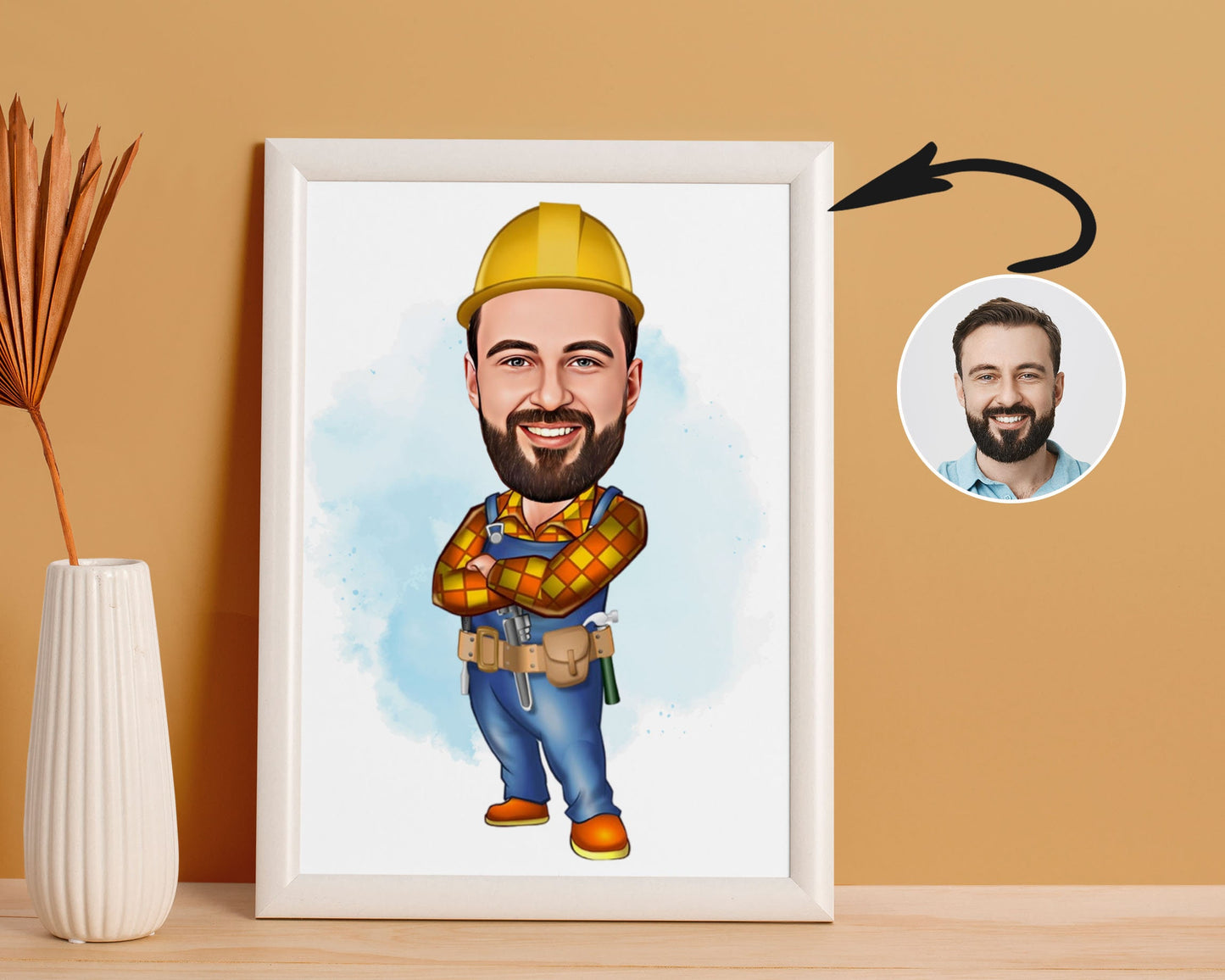 Personalised Carpenter Caricature