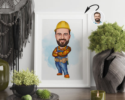 Personalised Carpenter Caricature