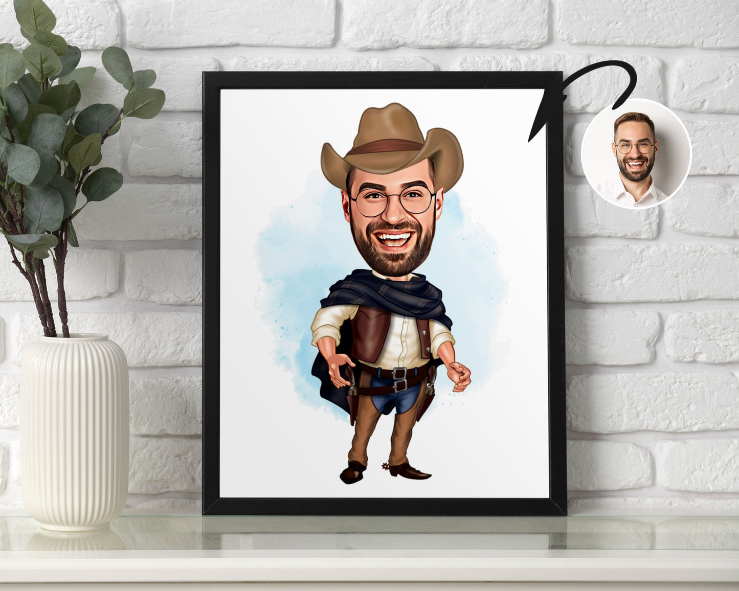 Personalised Cowboy Caricature