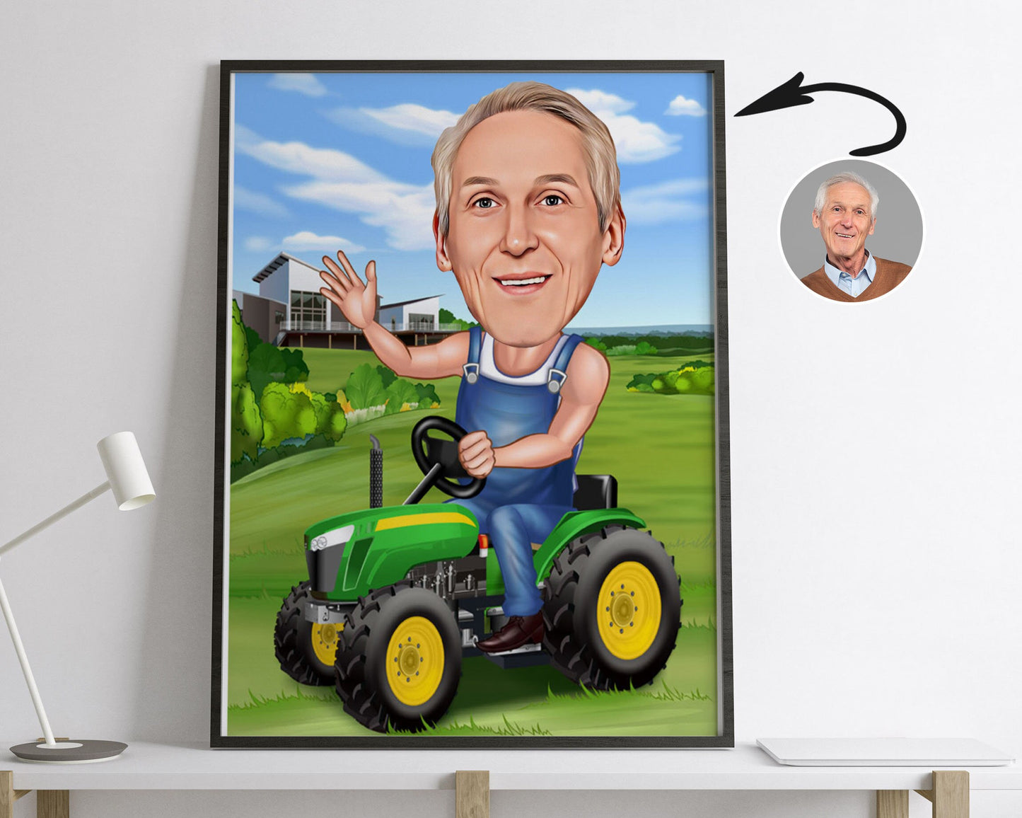 Personalised Farming Caricature