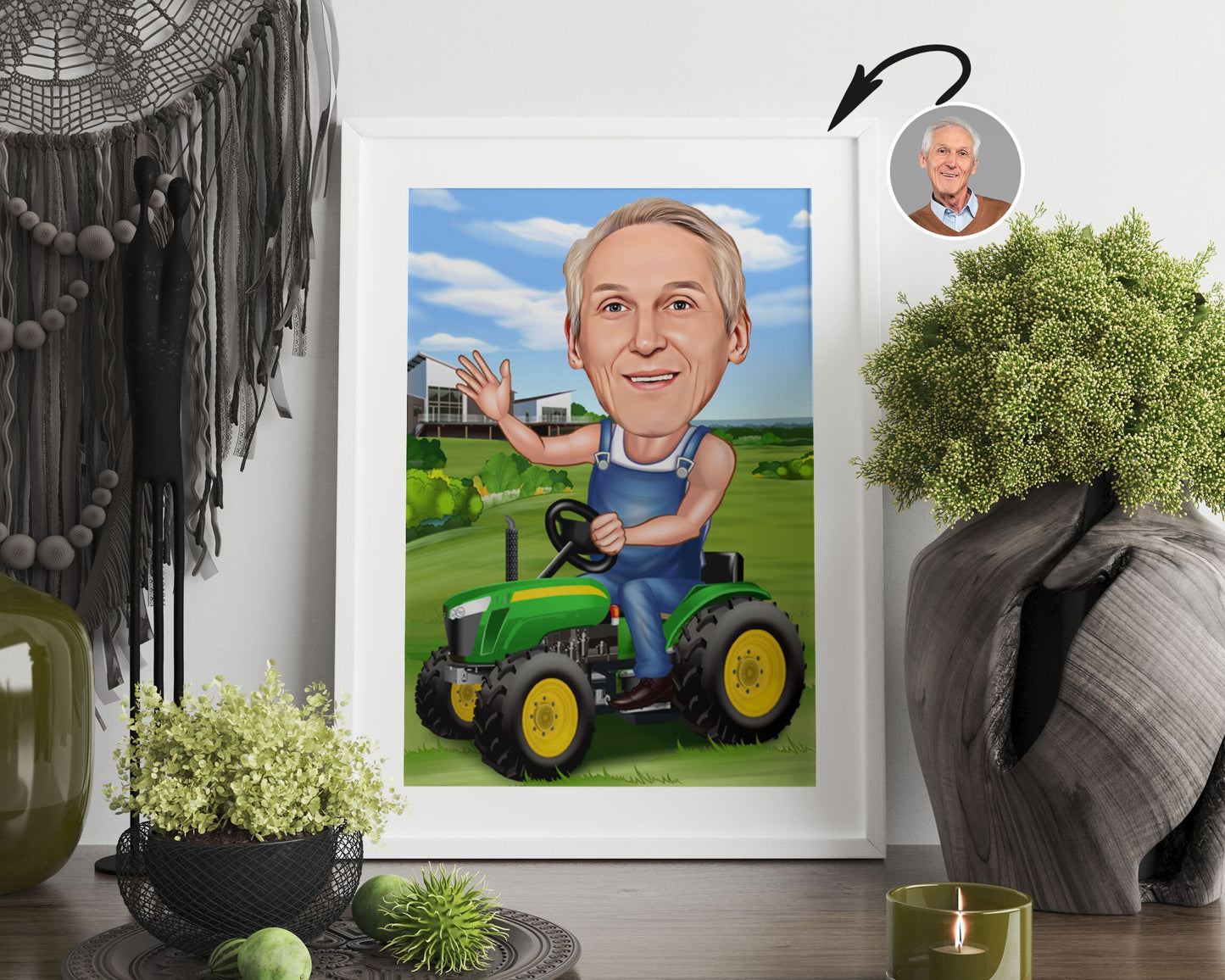 Personalised Farming Caricature