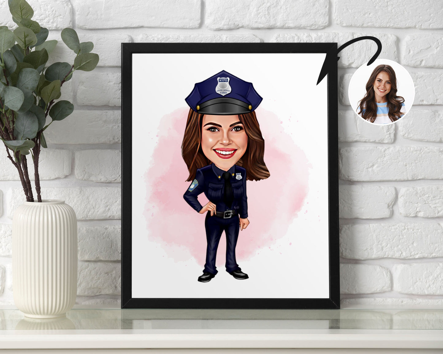 Personalised Police Officer Caricature