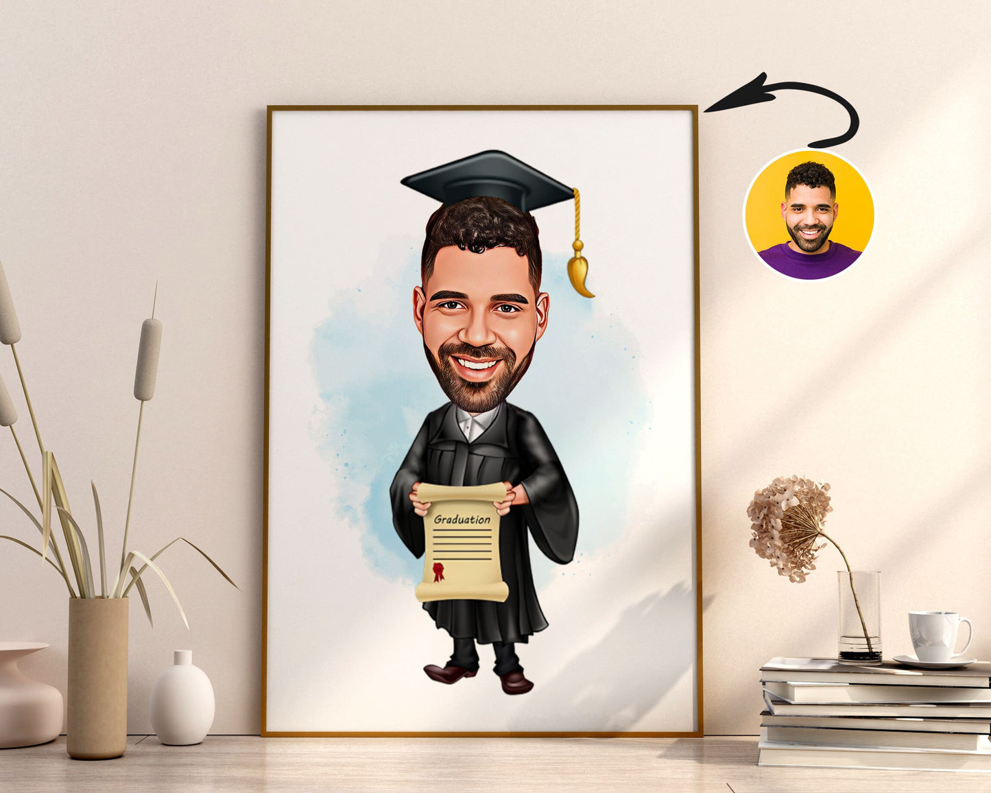 Personalised Graduation Caricature