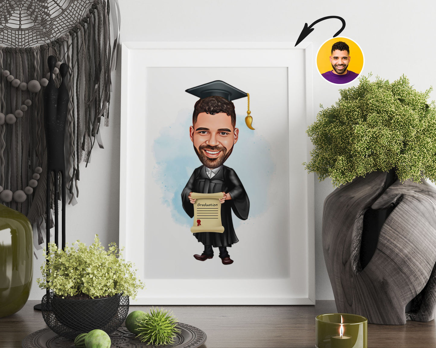 Personalised Graduation Caricature