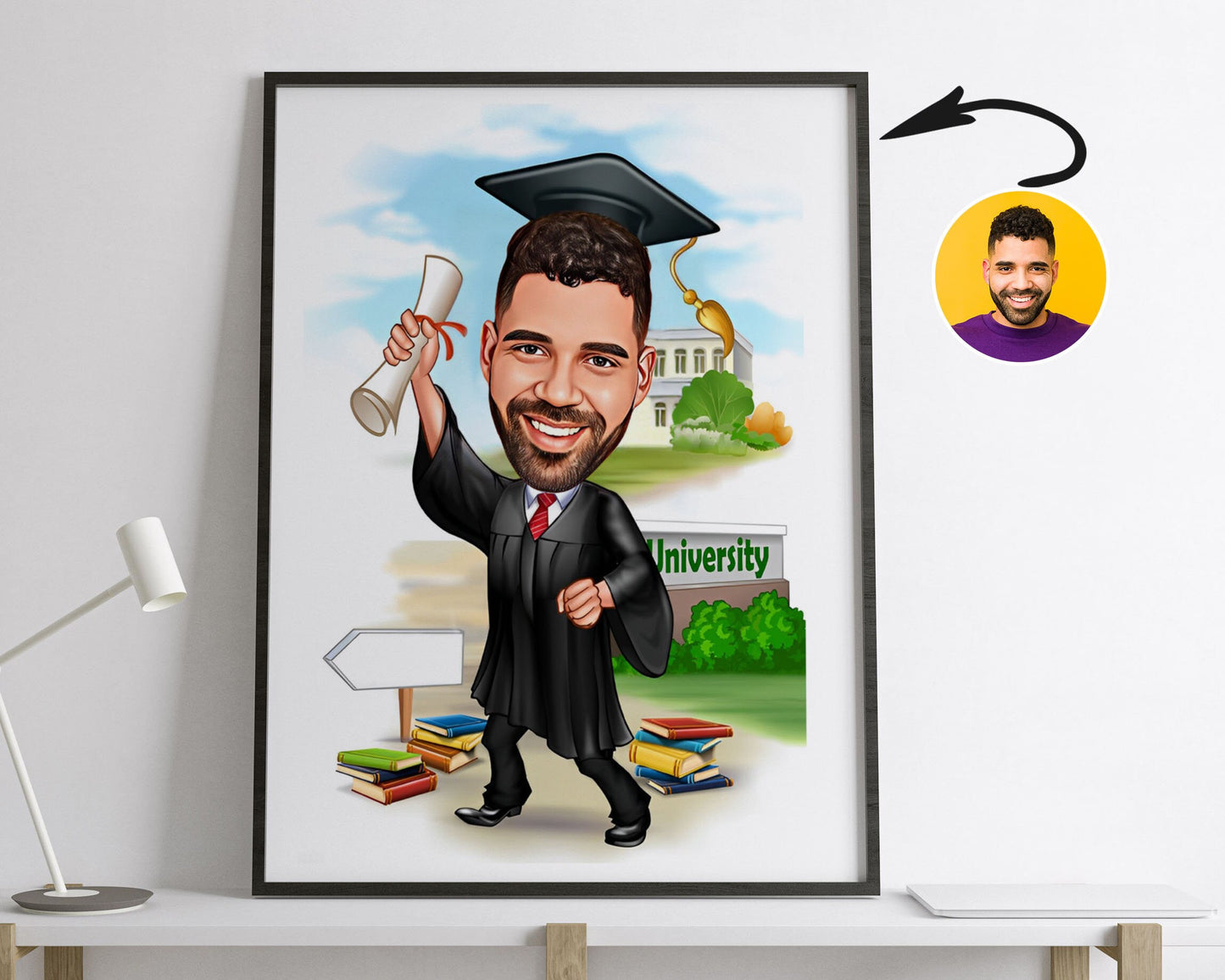 Personalised Graduation Caricature
