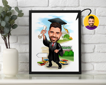 Personalised Graduation Caricature