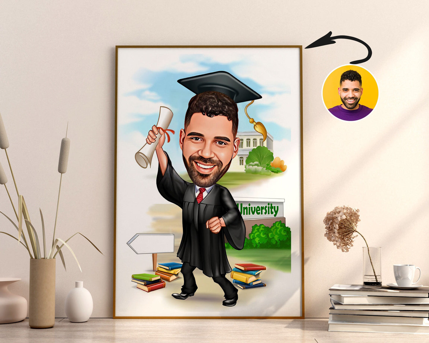 Personalised Graduation Caricature