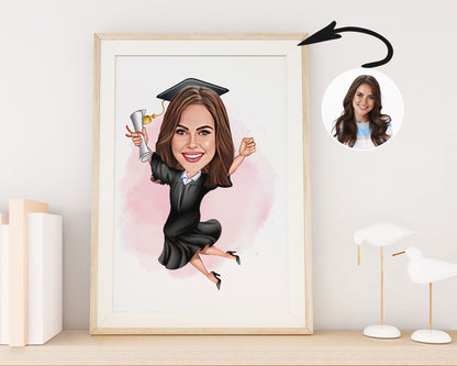 Personalised Garduation Caricature