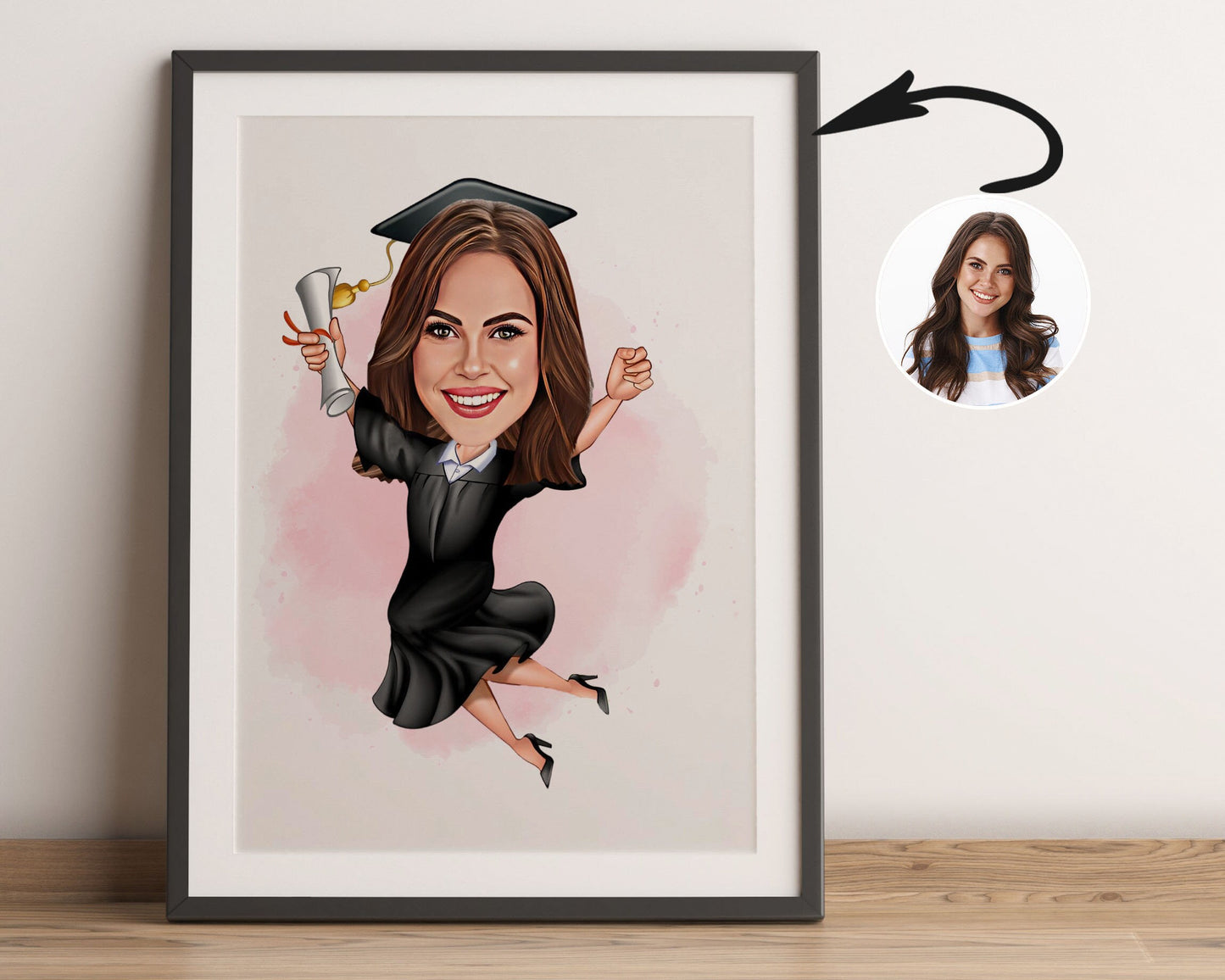 Personalised Garduation Caricature