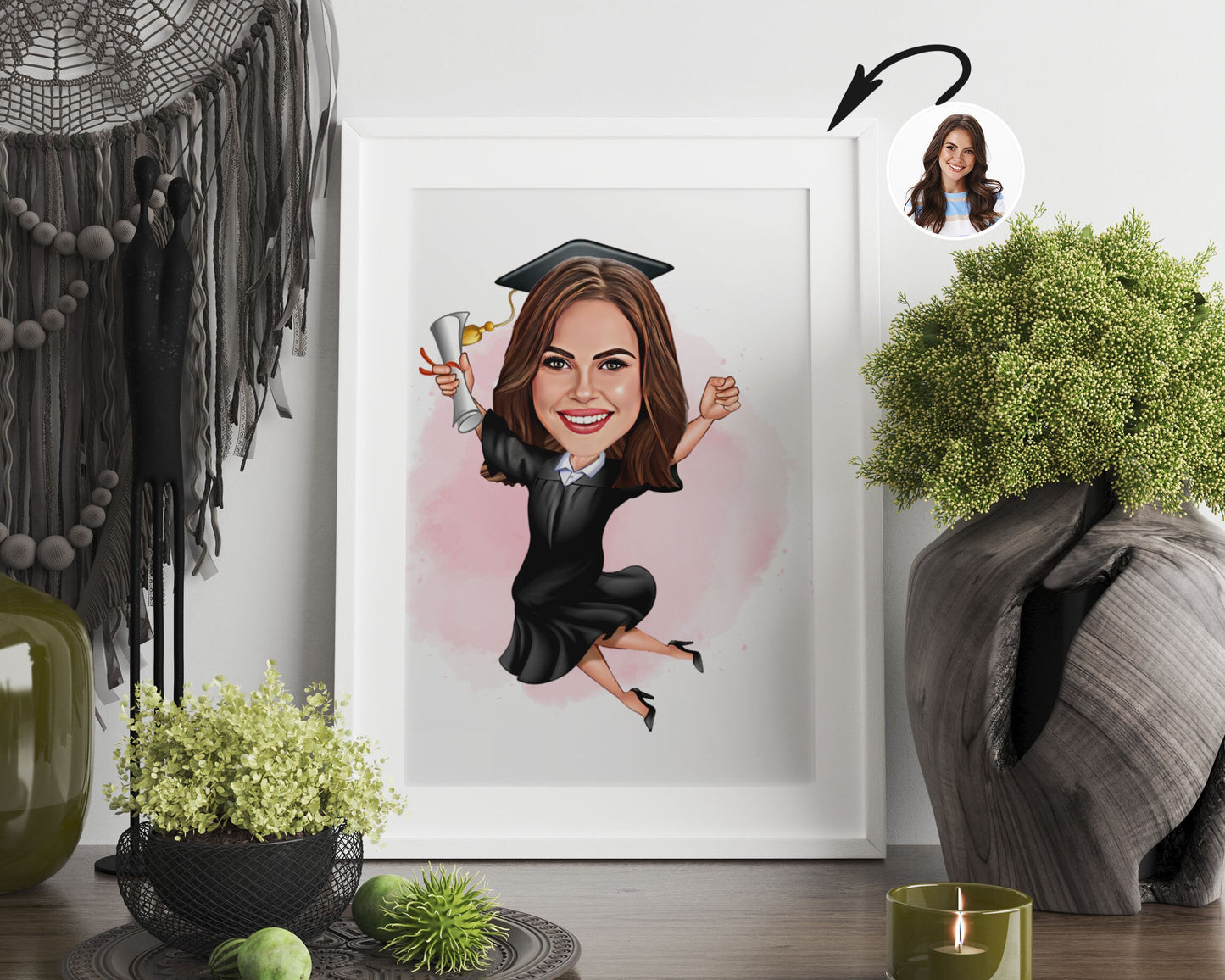 Personalised Garduation Caricature