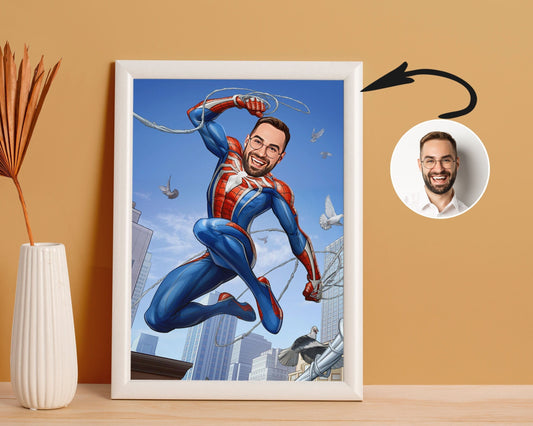 Personalised Spiderman Caricature