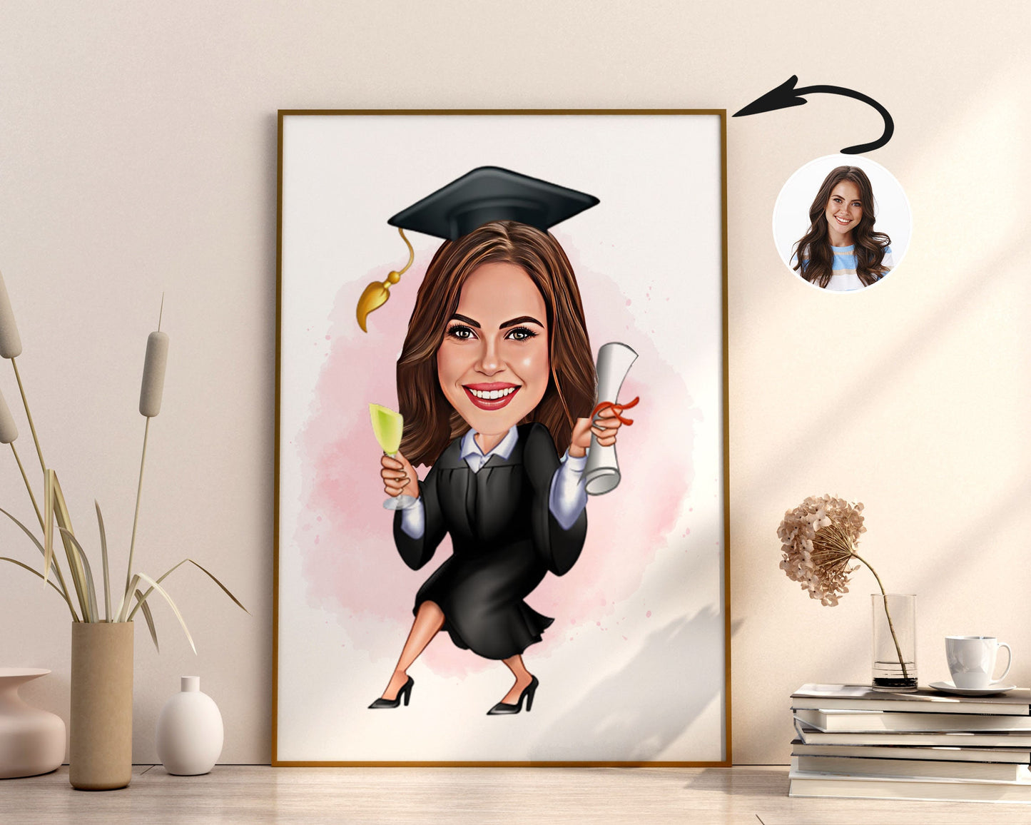 Personalised Graduation Caricature