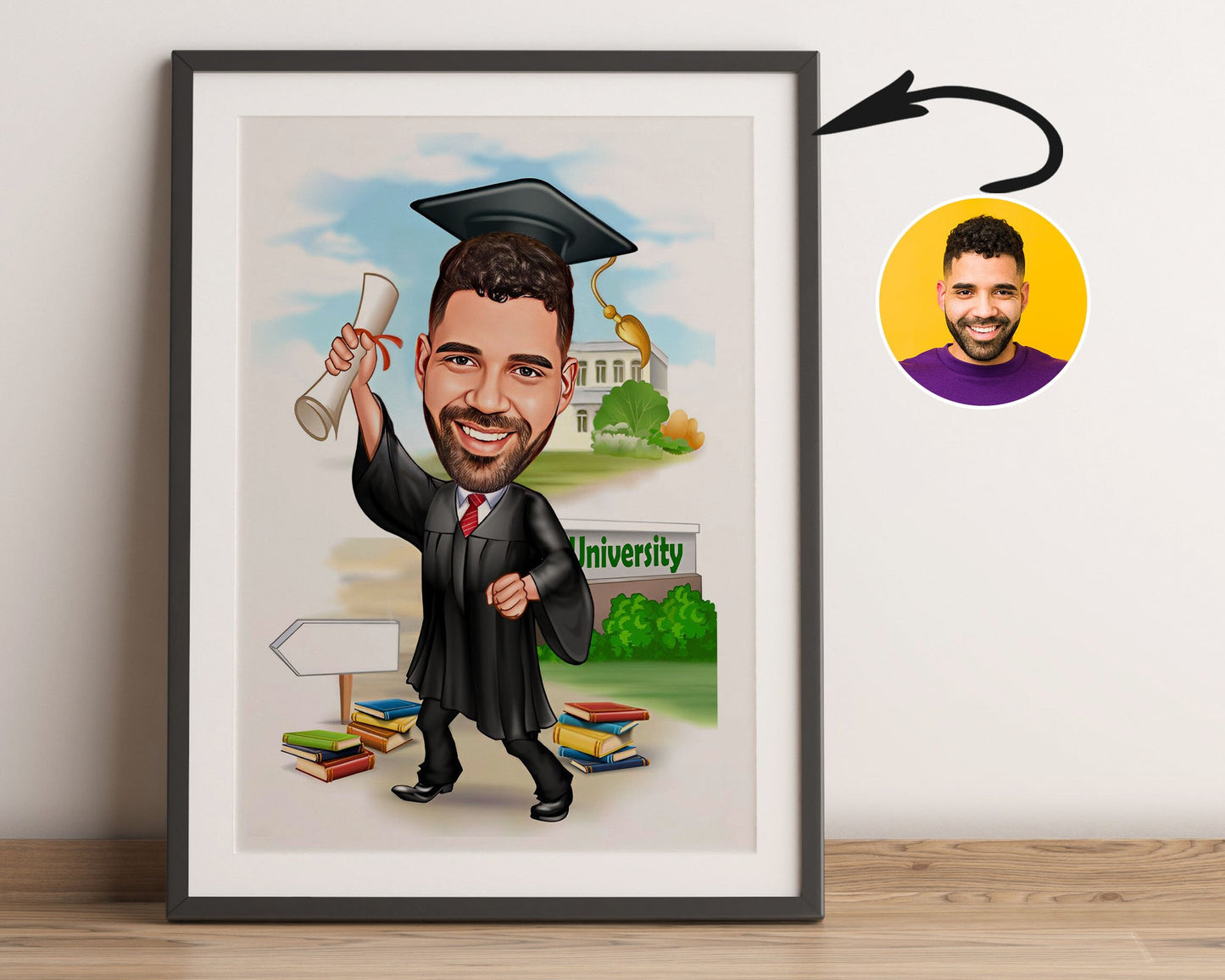 Personalised Graduation Caricature