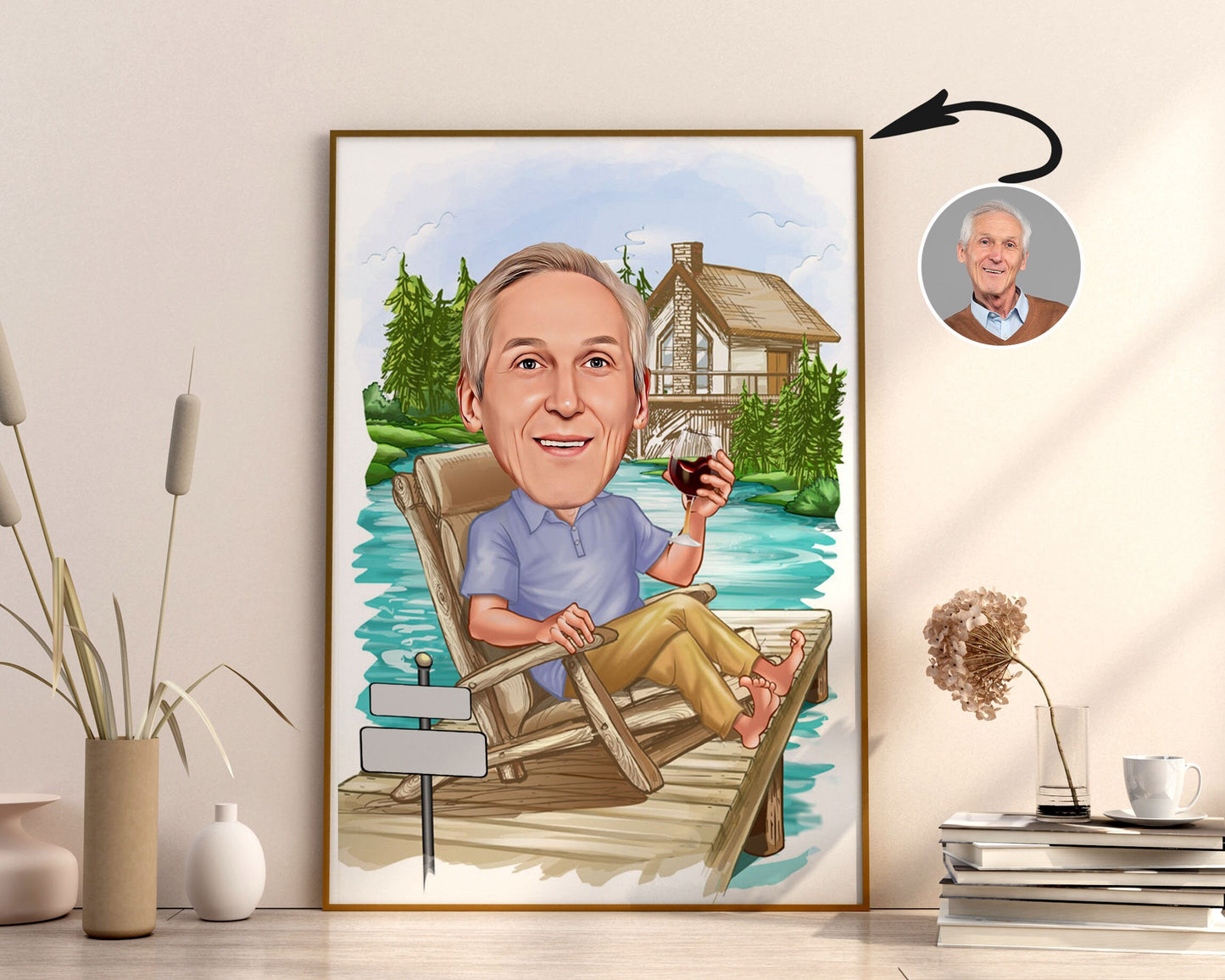 Personalised Retirement Caricature