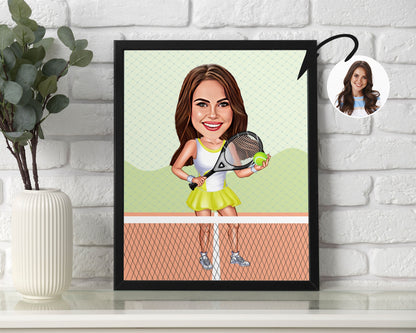 Personalised Tennis Caricature