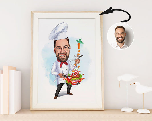 Personalised Chef Caricature