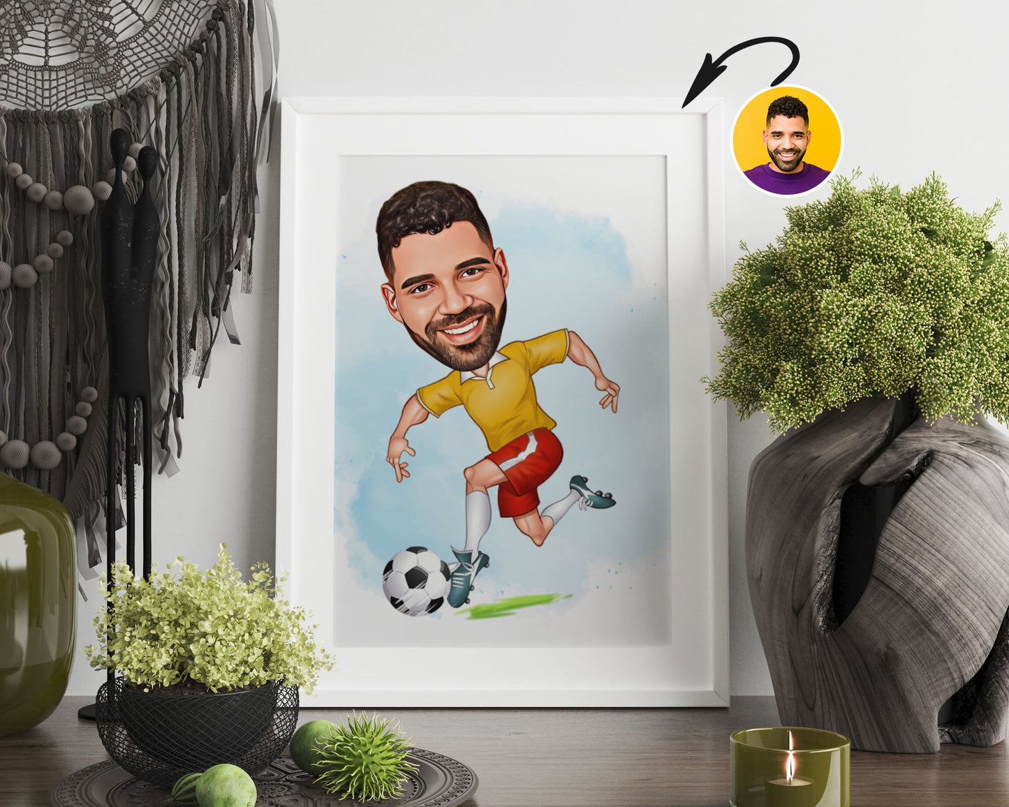 Personalised Soccer Caricature