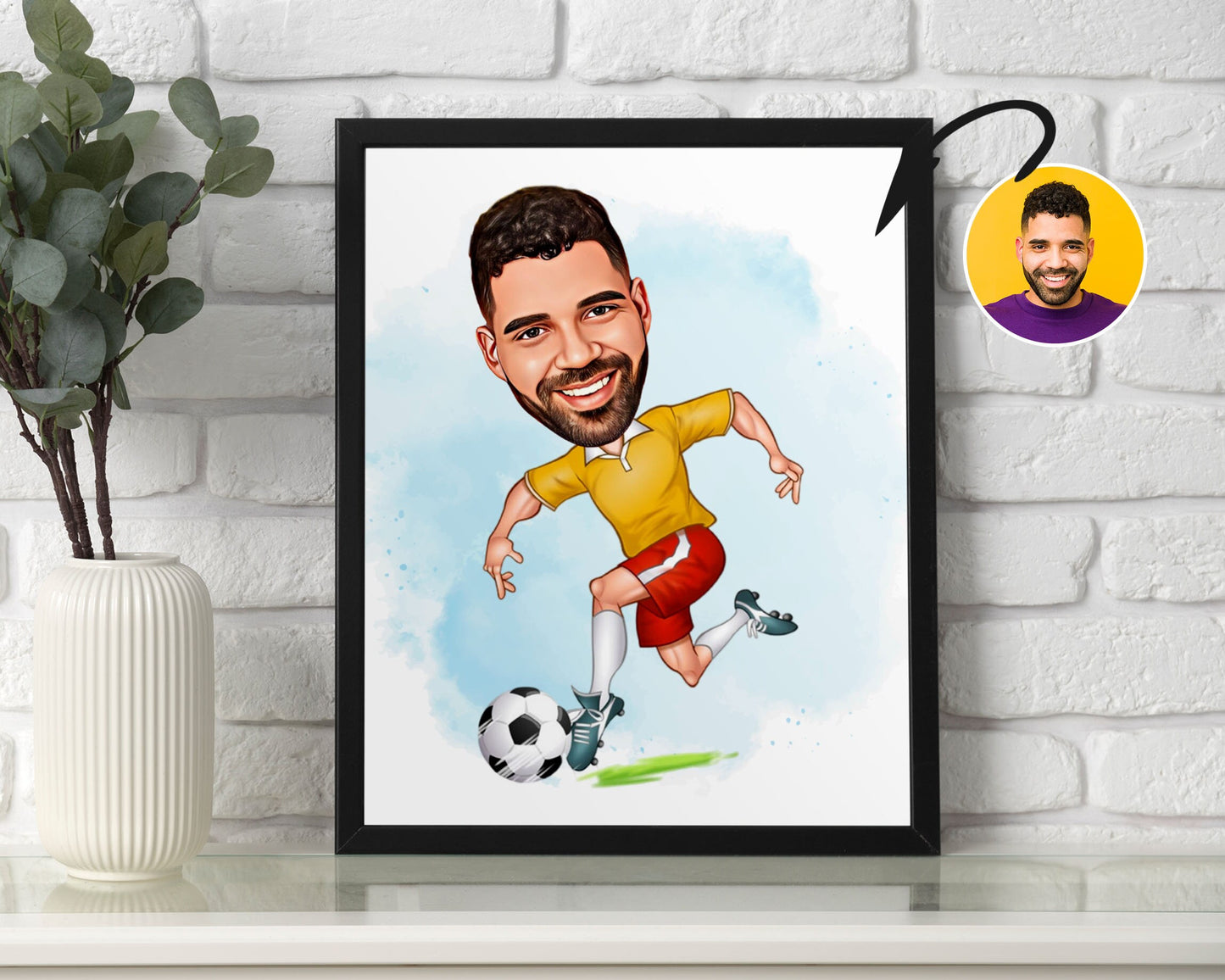 Personalised Soccer Caricature