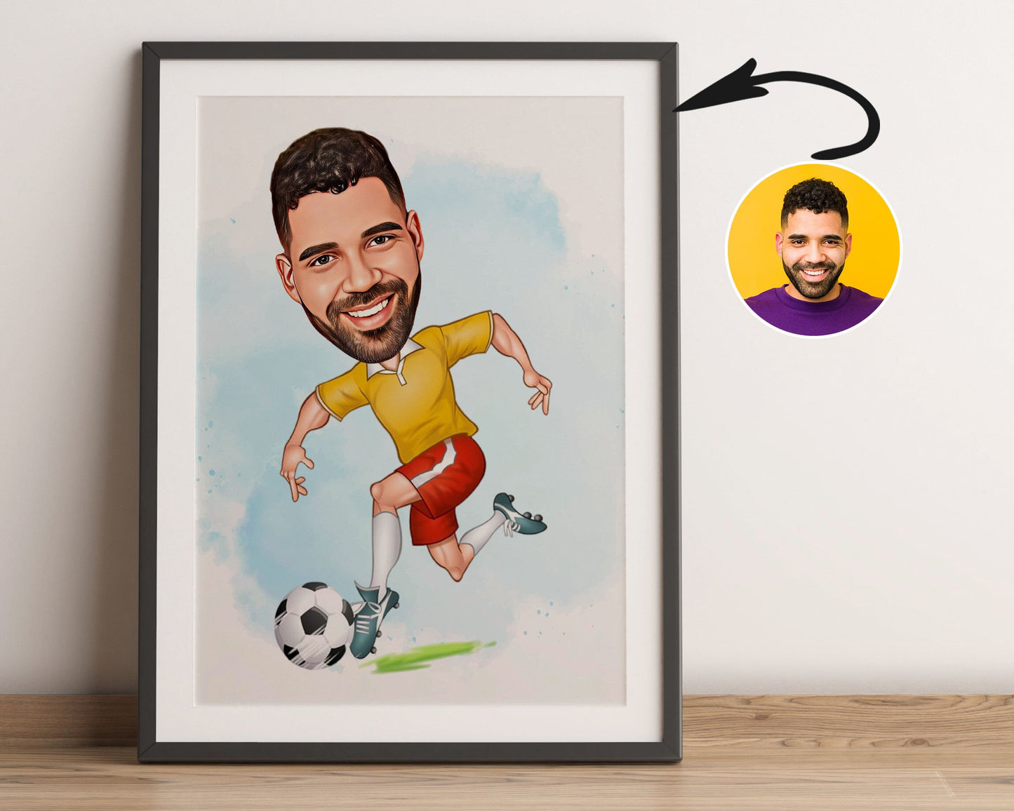 Personalised Soccer Caricature