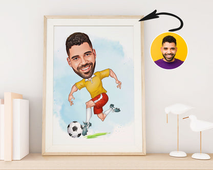 Personalised Soccer Caricature