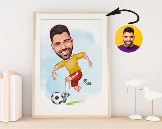 Personalised Soccer Caricature