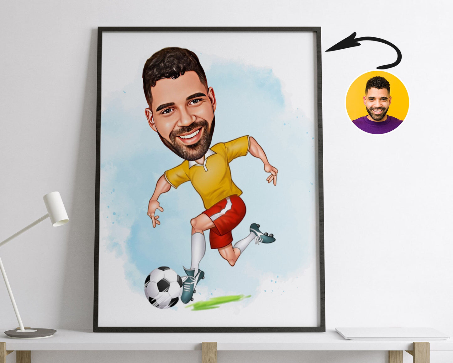 Personalised Soccer Caricature