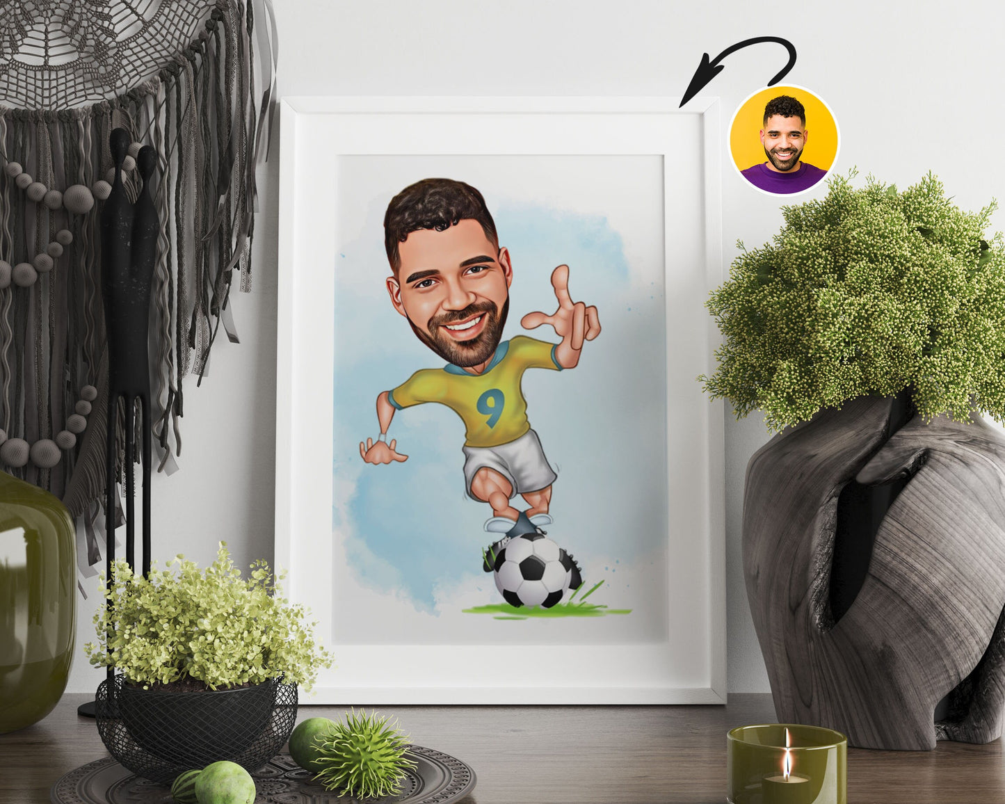 Personalised Soccer Caricature