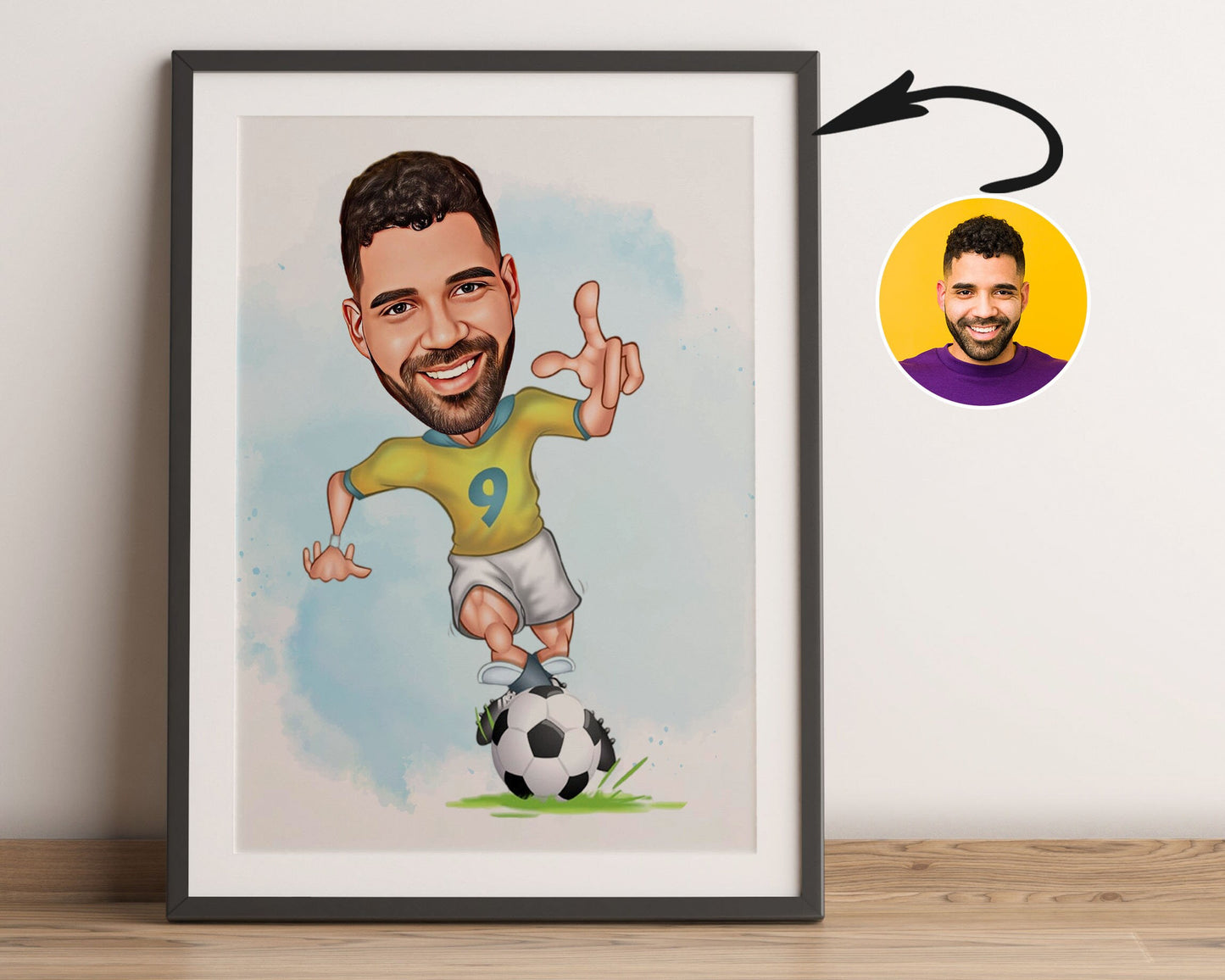 Personalised Soccer Caricature