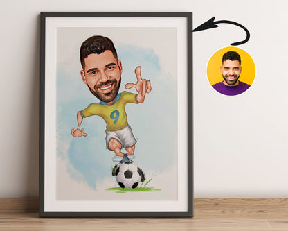 Personalised Soccer Caricature