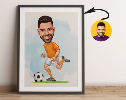 Personalised Soccer Caricature