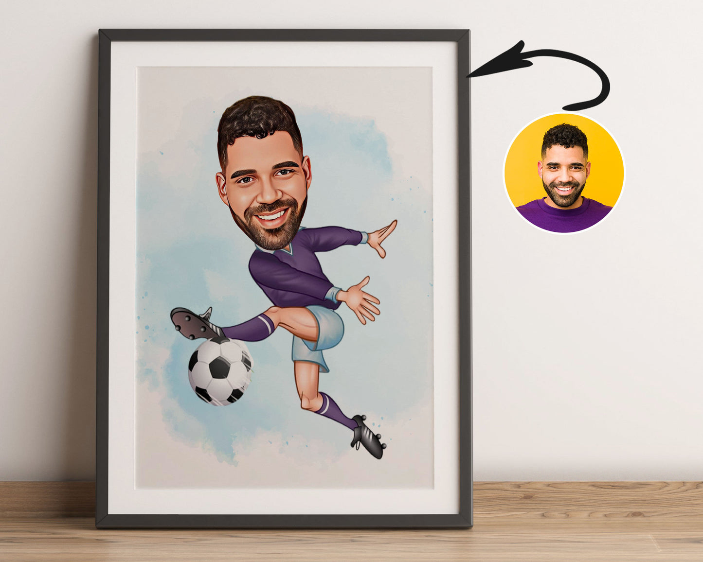 Personalised Soccer Caricature