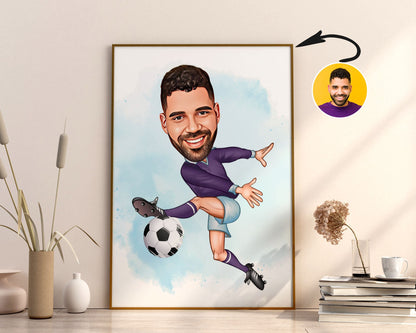 Personalised Soccer Caricature