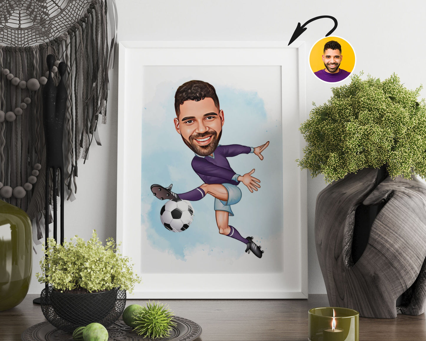 Personalised Soccer Caricature