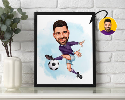 Personalised Soccer Caricature