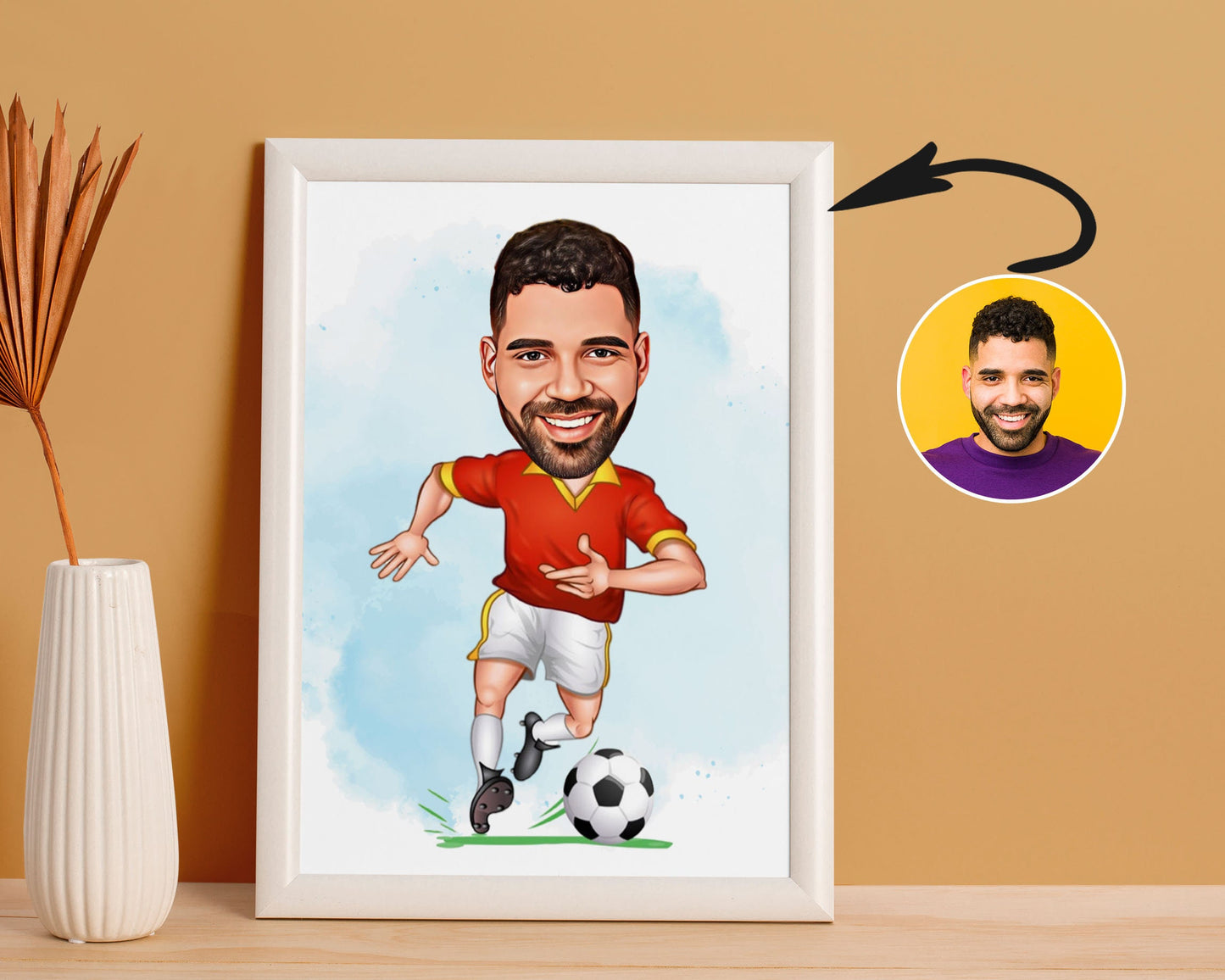 Personalised Soccer Caricature